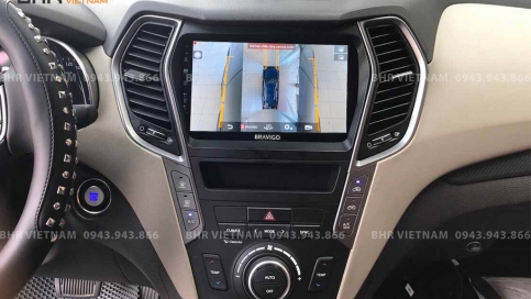 Màn hình DVD Bravigo Ultimate (4G+64G) liền camera 360 Hyundai Santafe 2012 - 2018